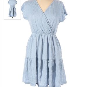 Caution to the wind blue dress